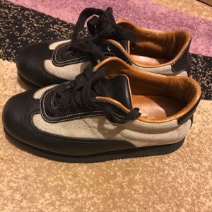 Auth Hermes quicker black and gray canvass